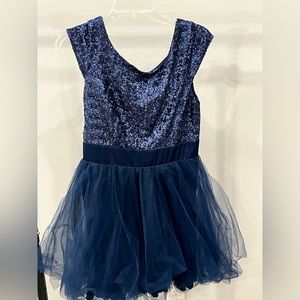 Midnight blue cocktail dress